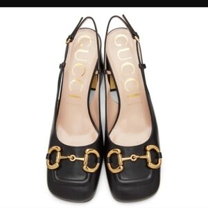 ⭐️EUC⭐️ GUCCI Horsebit Leather Slingback Pumps (Sz 40)